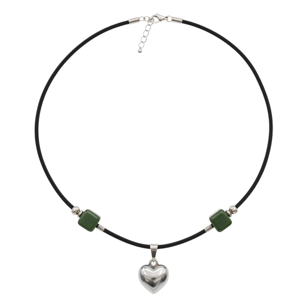 Corazón de acero en verde