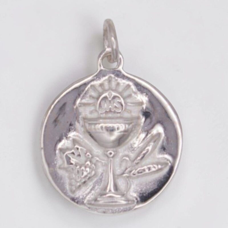 medalla cáliz plata 925